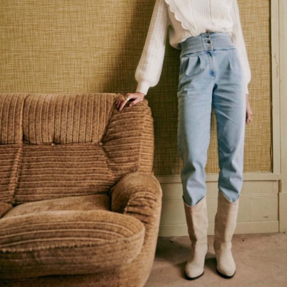 Sezane Sydney trousers blue denim FR36 (US 4)